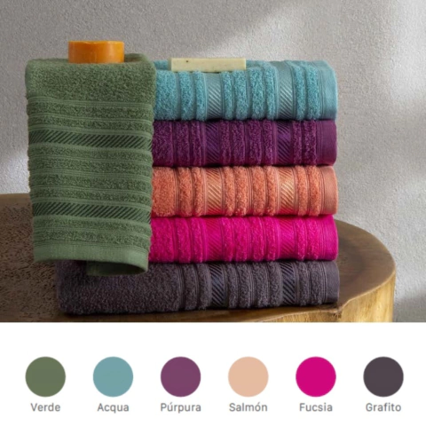 JUEGO DE TOALLA Y TOALLON PRATA EMIR - comprar online