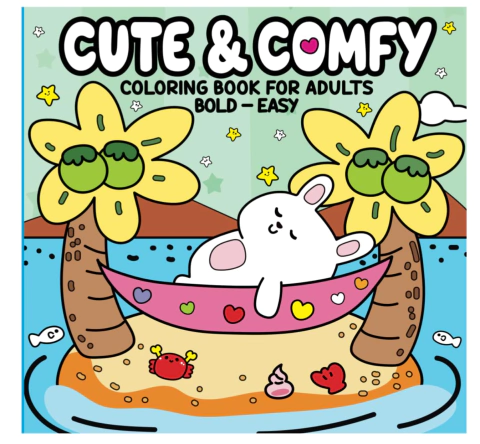Cute & Comfy Livro de Colorir 32 páginas