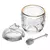 MELEIRA COM COLHER NEW BUTTERFLY COM FIO DE OURO 250ML CRISTAL - LYOR - Itália Decor