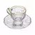 XICARA DE CHA COM PIRES NEW BUTTERFLY COM FIO DE OURO 180ML - LYOR - comprar online