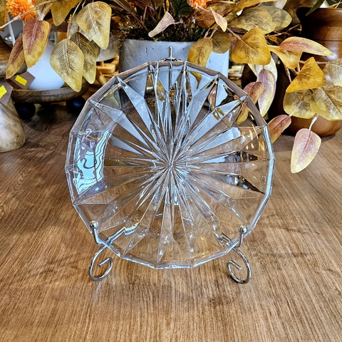 PRATO DE SOBREMESA VIDRO MODENA 19CM - comprar online