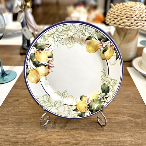 PRATO DE SOBREMESA LIMÃO SICILIANO EM CERÂMICA 21CM - comprar online
