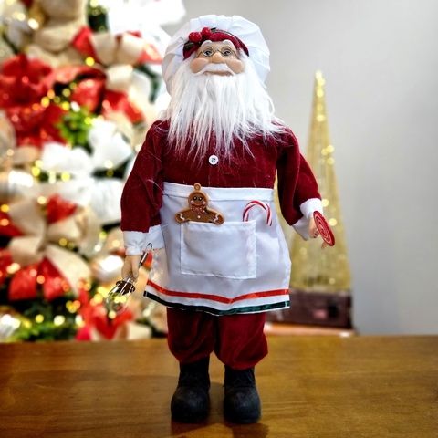 NATAL PAPAI NOEL VERMELHO CONFEITEIRO DOCE 45CM - comprar online