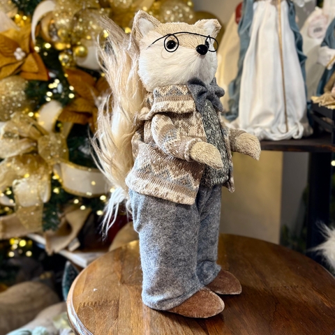 NATAL RAPOSA EM SISAL DE OCULOS 37CM