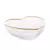 BOWL DE VIDRO COM BORDA DOURADA HEART 15CM - WOLFF na internet
