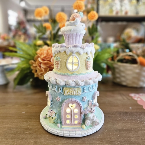 CASTELO DE PÁSCOA BOLO DECORADO COM LED 26CM - comprar online