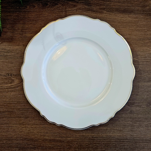 PRATO PARA SOBREMESA FIO DOURADO PORCELANA 20CM WOLFF - comprar online