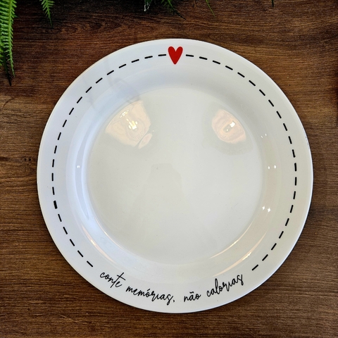 PRATO PARA JANTAR CONTE MEMORIAS NÃO CALORIAS 27CM - comprar online