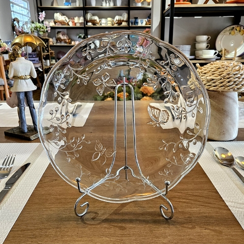 PRATO RASO EM CRISTAL ECOLÓGICO NEW BUTTERFLY 27CM LYOR - comprar online