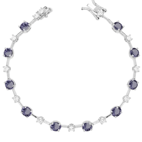 Pulseira Tanzanita e Zircônia Intercalada - comprar online