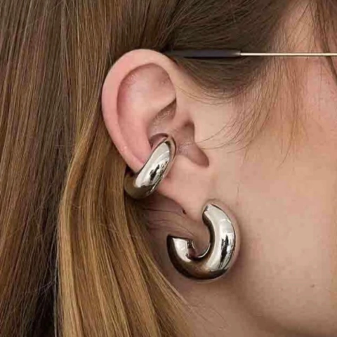 Piercing Fake Liso Ródio - comprar online