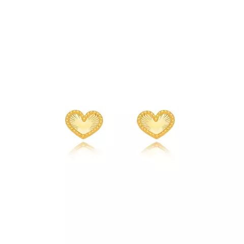 Brinco Coração Dourado