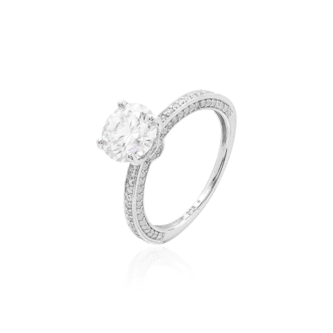 Aliança Moissanite Cravejada - comprar online