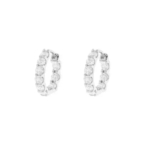 Brinco de Argola Moissanites – Tamanho P