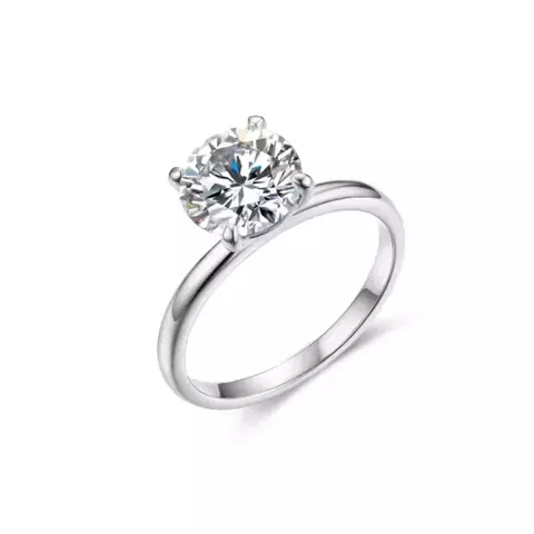 Aliança Solitária 4 Garras 8mm em Prata - comprar online