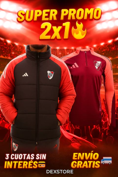 PROMO CAMPERÓN DE RIVER + BUZO MEDIO CIERRE DE REGALO - tienda online