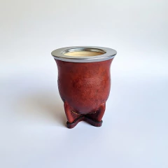 MATE CAMIONERO DE CUERO BORDO