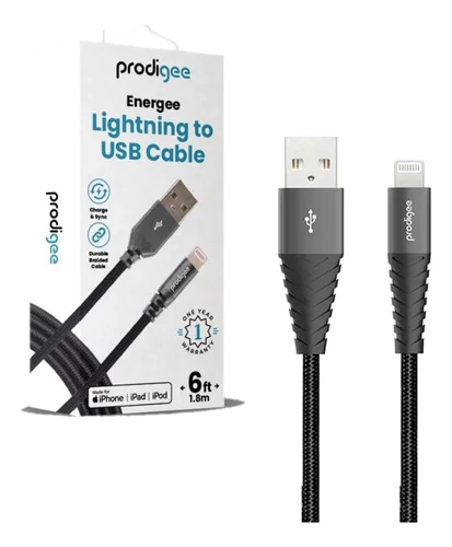 Cable Reforzado de Carga Rapida Prodigee Lightning A Usb - comprar online