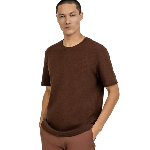 Camiseta King&Joe Textura Confort Marrom