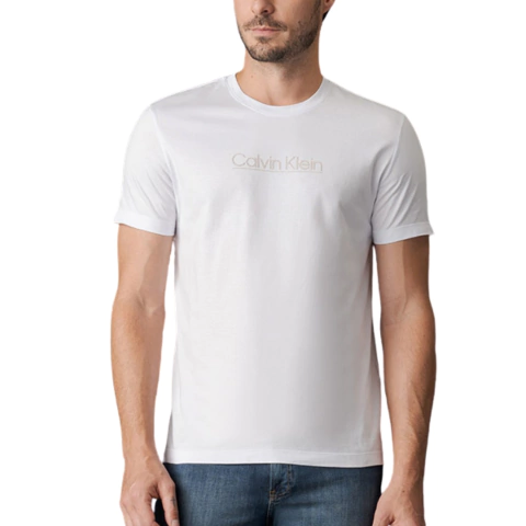 Camiseta Calvin Klein Lines Branco - comprar online