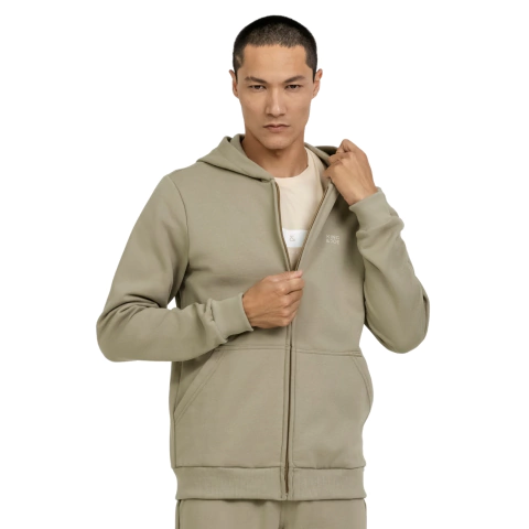 Jaqueta Moletom King&Joe C/ Capuz Caqui