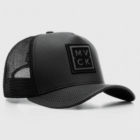 Bone MVCK Trucker Madrid Rubber Couro Preto