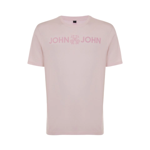 Camiseta John John Assinatura Rosa Claro