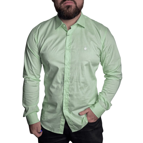 Camisa Social Von Der Volke M/L Essentiel Verde Claro