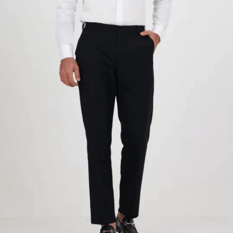 Calça Social Raffer Slim Alfaiataria com Ajuste Preto