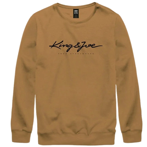 Blusa Moletom King&Joe New Assinatura Ocre