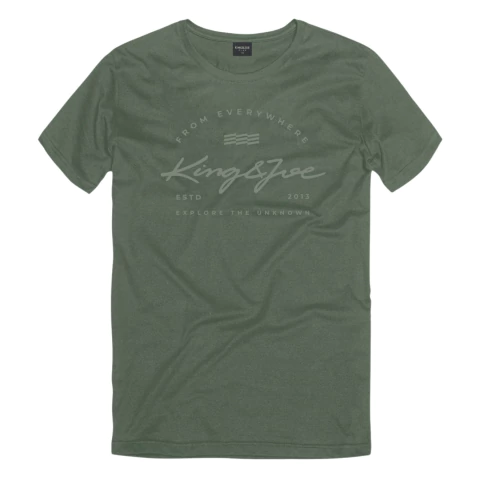 Camiseta King&Joe Explore The Verde Militar - comprar online