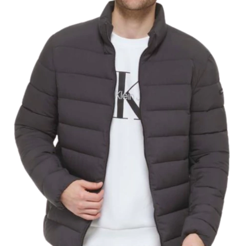 Jaqueta Calvin Klein Matelasse Chumbo - comprar online