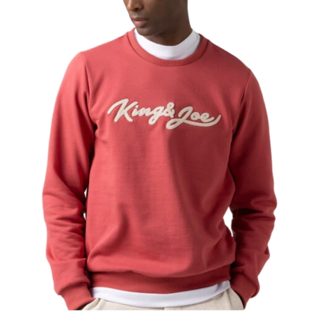 Blusa Moletom King&Joe Logomania Rosa Escuro