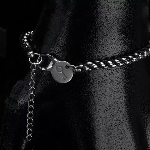 Pulseira Key Obama Aço Prata/Preto