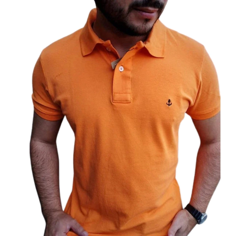 Polo King&Joe Âncora Laranja