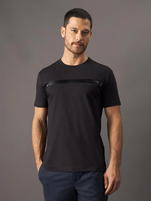 Camiseta Calvin Klein Palito Gel Preto