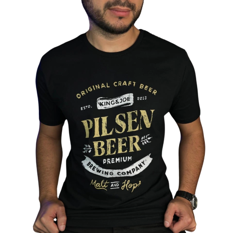 Camiseta King&Joe Pilsen Beer Preto