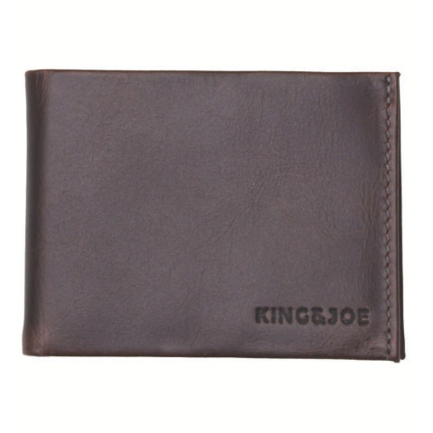 Carteira King&Joe Couro Retangular Marrom