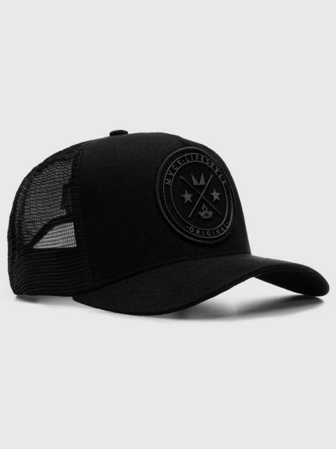 Boné MVCK Trucker Brasão All Black