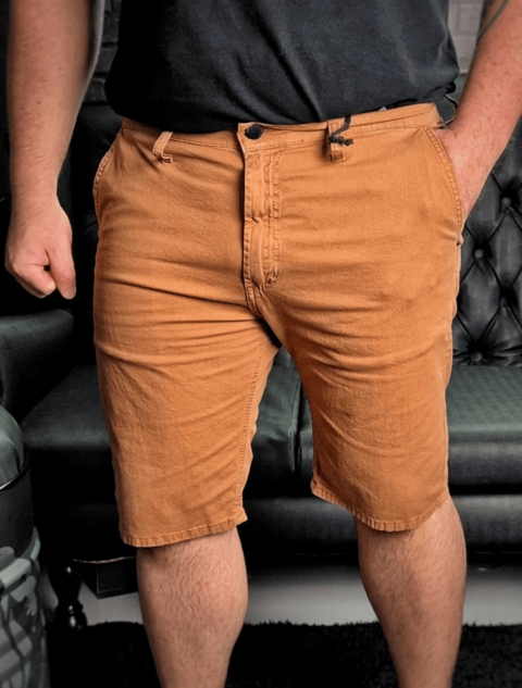 Bermuda John John Clássica Marrom Medio