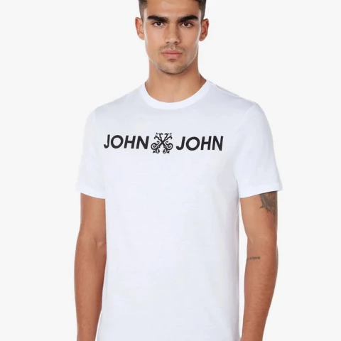 Camiseta John John Assinatura Branco