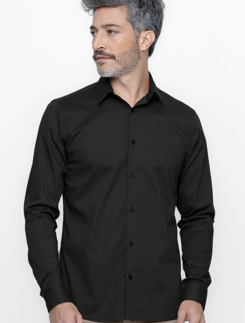 Camisa Social King&Joe M/L Preto - comprar online