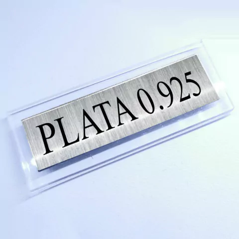 Letrero de acrílico metálico plata .925 - comprar en línea