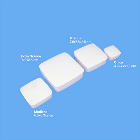 Caja de plástico blanca varios tamaños - comprar en línea