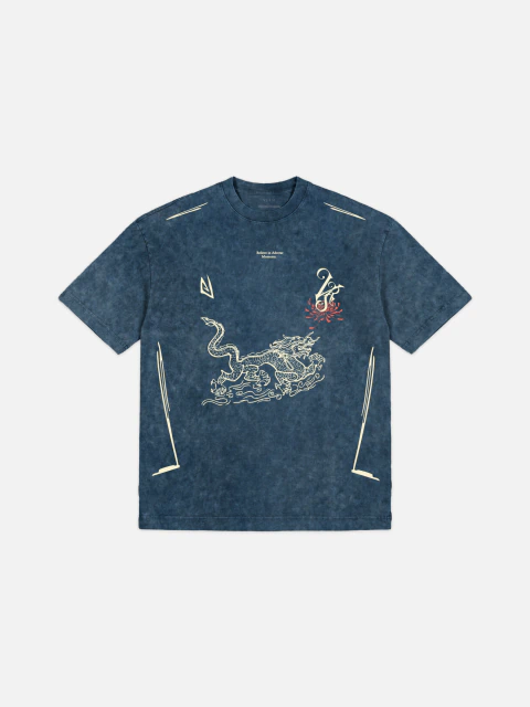 Camiseta Versi Amador de Fut Dragon Azul Estonado