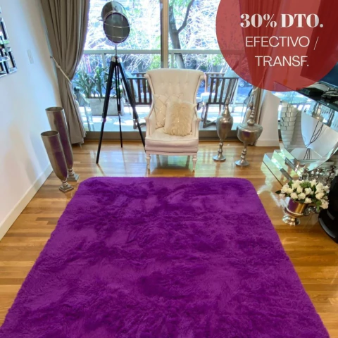 Alfombra Violeta Pelo Largo 2x2.30 - comprar online