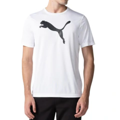 Camiseta de Treino Masculina Puma Logo Poly Tee White - 6957