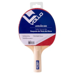 Raquete Tênis de Mesa Vollo Ping Pong Leisure 600 Vermelha
