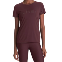 Camiseta Feminina Live Comfort Training Bordô - P1153