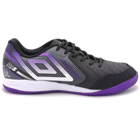 Chuteira Adulta Umbro Salão Pro 5 Bump Club Preta Lilás - U03F